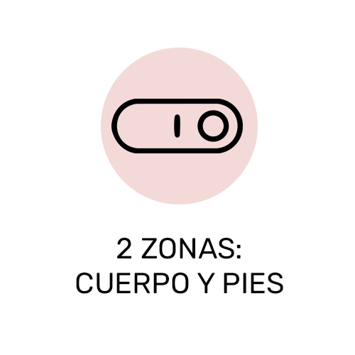 2 zonas: cuerpo y pies