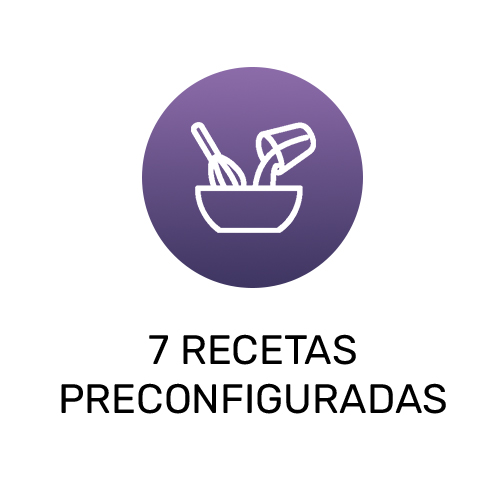 7 recetas preconfiguradas