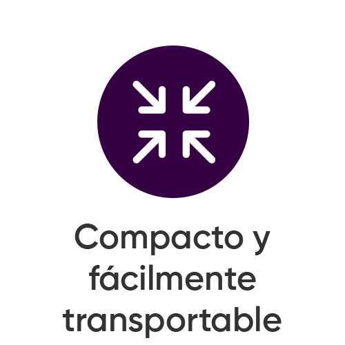 Compacto y fácilmente transportable