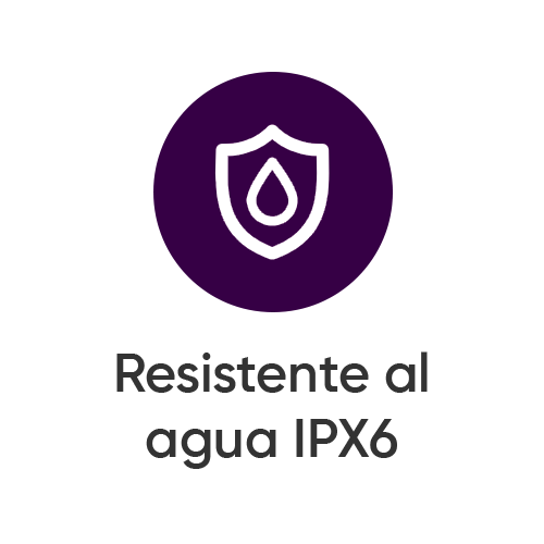 Resistente al agua IPX6