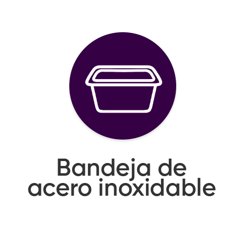 Bandeja de acero inoxidable