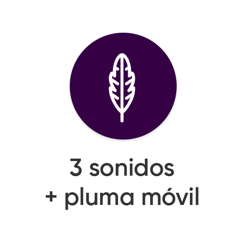3 sonidos + pluma móvil