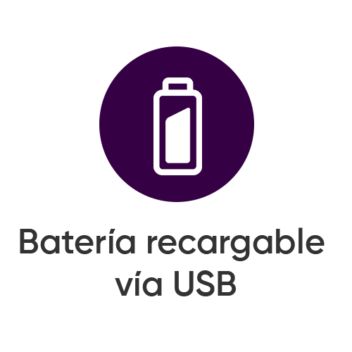 Batería recargable vía USB